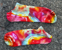 Load image into Gallery viewer, Adult Geode Bamboo Footie Ankle Socks in ‘Rainbow’

