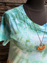 Load image into Gallery viewer, Women’s XL Geode V-Neck T-Shirt in ‘Sand &amp; Sea’
