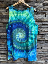 Load image into Gallery viewer, Men’s 2X (fits like an XL) Spiral Tank Top in “Blue Lagoon’
