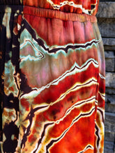 Load image into Gallery viewer, Women’s Medium Reverse Geode Halter Jumpsuit with Pockets in ‘Rusted Root’
