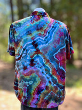 Load image into Gallery viewer, Men’s Large Geode 100% Rayon Button Up Shirt in ‘Cosmic Eyes’
