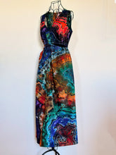 Load image into Gallery viewer, Women’s Small Reverse Geode Cut-Out A-Line Maxi Dress with Pockets in ‘Deep Rainbow’
