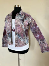 Load image into Gallery viewer, Women’s XL Ice Dyed Denim Jacket in ‘Brushed Steel’
