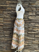 Load image into Gallery viewer, Women’s XS Linen/Rayon Button Front Midi Skirt with Pockets in ‘Pewter’ Twist
