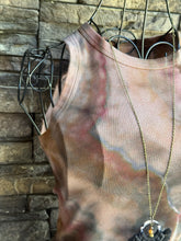 Load image into Gallery viewer, Women’s Medium Geode Fitted Ribbed Tank Top in ‘Turkey Tail Mushroom’
