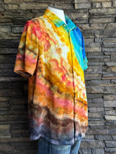 Load image into Gallery viewer, Custom Geode Polo Shirt for Jason in ‘Yellowstone’s Grand Prismatic Spring’
