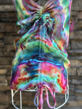 Load image into Gallery viewer, Women’s Medium Ribbed Geode Tank Top with Side Ruching &amp; Ties in ‘Cosmic Eyes’

