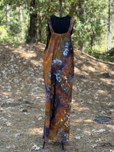 Load image into Gallery viewer, Women’s Medium (fit more like a large) Geode Wide-Leg Linen/Rayon Overalls in ‘Charred Redwood’

