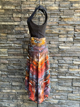 Load image into Gallery viewer, Women’s Small Geode Asymmetrical Draped Midi Skirt in ‘Midnight Ember’
