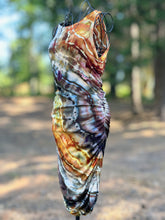 Load image into Gallery viewer, Women’s Large Geode Side Ruching Bodycon Dress in ‘Golden Hour’
