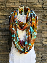 Load image into Gallery viewer, Geode Seamless Bali Rayon Jersey Infinity Scarf in ‘Koroit Boulder Opal’

