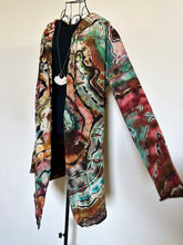 Load image into Gallery viewer, Women’s Medium Reverse Geode 100% Cotton Hooded Cardigan with Pockets in ‘Rusted Root’
