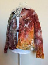 Load image into Gallery viewer, Custom Ice Dyed Sherpa Lined Jacket in ‘Rustic Rainbow’
