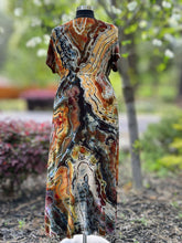Load image into Gallery viewer, Custom Reverse Geode Surplice Maxi Dress for Lisa
