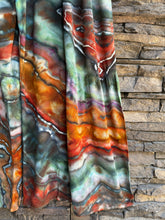 Load image into Gallery viewer, Women’s Large Geode Rayon Tiered Palazzo Pants with Tie in ‘Rooster’
