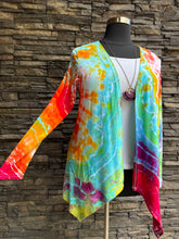 Load image into Gallery viewer, Women’s Large Geode Open Front Cardigan with Pockets in ‘Electric Rainbow’
