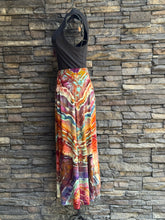 Load image into Gallery viewer, Women’s Small Geode Midi Skirt with Pockets ‘Carnelian Sunset’
