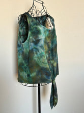 Load image into Gallery viewer, Women’s Medium Geode Tank Top with Buttons &amp; Tie Front in ‘Moss Agate’
