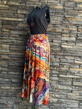 Load image into Gallery viewer, Women’s Small Geode Midi Skirt with Pockets ‘Carnelian Sunset’
