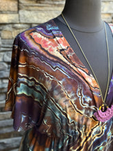 Load image into Gallery viewer, Custom Reverse Geode Kimono Style Dress in ‘Dark Star’ for Cecilia
