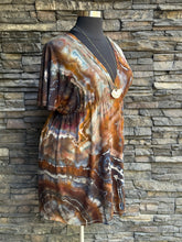 Load image into Gallery viewer, Women’s XL Geode Kimono Style Dress in ‘Turkey Tail Mushroom’
