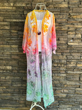 Load image into Gallery viewer, Women’s M/L Lace Kimono Duster in ‘Sunset’
