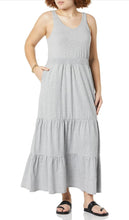 Load image into Gallery viewer, Women’s Medium Geode Cotton Elastic Waist Maxi Dress with Pockets in ‘Rainbow Sherbert’
