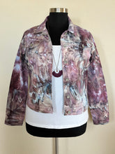 Load image into Gallery viewer, Women’s XL Ice Dyed Denim Jacket in ‘Brushed Steel’
