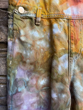 Load image into Gallery viewer, Youth Medium Denim Overalls in ‘Rustic Rainbow’

