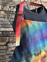 Load image into Gallery viewer, Adult Reverse Dyed Spiral Apron with Pockets in ‘Bold As Love’
