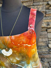 Load image into Gallery viewer, Women’s XL Geode Rayon/Linen Overall Romper Shorts in ‘Rustic Rainbow’
