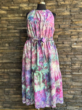 Load image into Gallery viewer, Women’s 3X Midi Tank Embroidered Flowers Dress with Belt &amp; Pockets in ‘Let It Grow’

