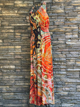 Load image into Gallery viewer, Women’s Medium Reverse Geode Halter Jumpsuit with Pockets in ‘Rusted Root’
