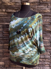Load image into Gallery viewer, Women’s 2X Off Shoulder 3/4 Sleeve Dolman Top in ‘Moss Agate’ Twist
