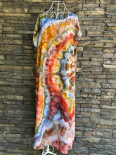 Load image into Gallery viewer, Women’s Medium Caftan-Style ‘Easy Breezy’ 100% Rayon Dress in ‘Rustic Rainbow’

