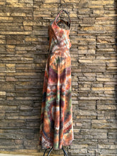Load image into Gallery viewer, Women’s Medium Pact Organic Cotton Geode Fit &amp; Flare Open Criss-Cross Back Maxi Dress with Pockets in ‘Petrified Wood’
