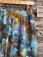 Load image into Gallery viewer, Women’s Small Geode Linen Blend Wide-Leg Split-Hem Flowy Pants with Pockets in ‘Labradorite’
