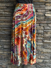 Load image into Gallery viewer, Women’s Small Geode Midi Skirt with Pockets ‘Carnelian Sunset’
