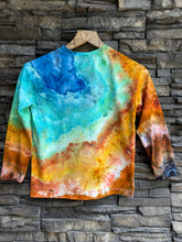 Load image into Gallery viewer, Youth Small (6/7) Oversized Long-Sleeve Geode Pocket T-Shirt in ‘Yellowstone’s Grand Prismatic Spring’

