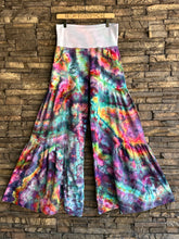 Load image into Gallery viewer, Women’s Medium Geode 100% Cotton Tiered Wide Leg Flared Pants with Pockets in ‘Cosmic Eyes’
