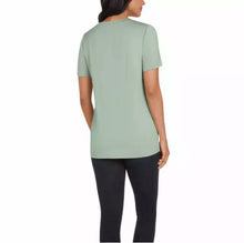 Load image into Gallery viewer, Women’s Large Geode Front Twist Short Sleeve Top in ‘Moss Agate’
