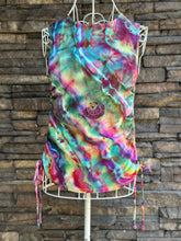 Load image into Gallery viewer, Women’s Medium Ribbed Geode Tank Top with Side Ruching &amp; Ties in ‘Cosmic Eyes’
