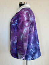 Load image into Gallery viewer, Custom Sherpa Lined Denim Jacket in Purples for Laura
