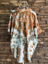 Load image into Gallery viewer, Women’s Large (could also fit XL) 100% Rayon Surplice High Low Front Twist Blouse Top in ‘Wild Thing’
