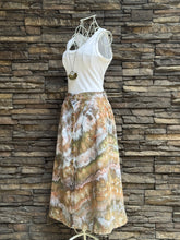 Load image into Gallery viewer, Women’s XS Linen/Rayon Button Front Midi Skirt with Pockets in ‘Pewter’ Twist
