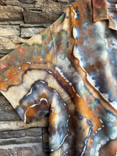 Load image into Gallery viewer, Men’s 4X 100% Rayon Button Up Short Sleeved Geode Shirt in ‘Turkey Tail Mushroom’
