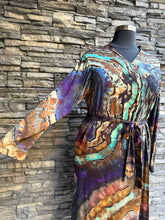 Load image into Gallery viewer, Women’s XL Reverse Geode Bamboo Viscose Long Sleeved Robe in ‘Dark Star’

