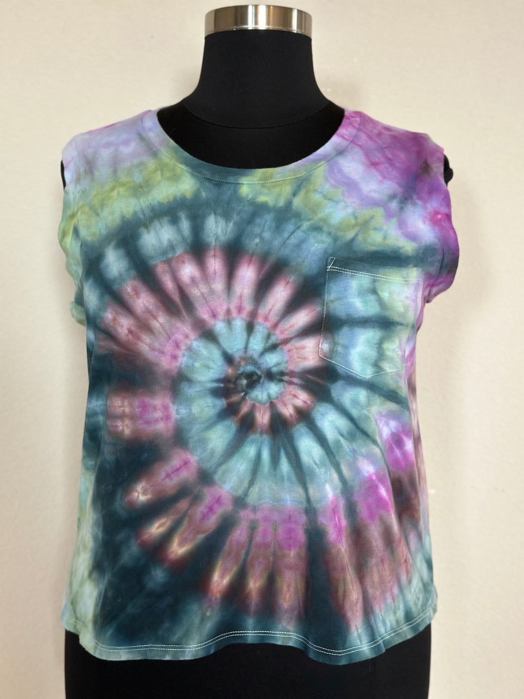 Women’s XL Spiral Pocket Tank Top in ‘Abalone’