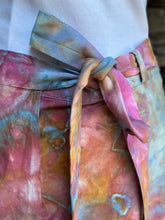 Load image into Gallery viewer, Women’s Large (but can fit S-XL) 100% Cotton Geode Short Wrap Skirt with Hidden Zipper Pocket in ‘Bird Song’
