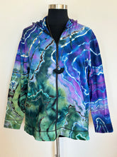 Load image into Gallery viewer, Women’s 4X Reverse Geode Lightweight Zip Up Hoodie in ‘Abalone’
